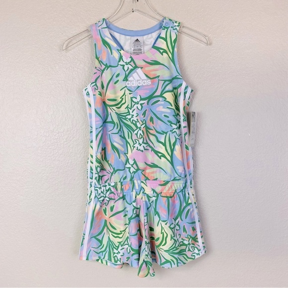 Adidas Tropical Print Tank Romper Size 14 - Picture 2 of 8